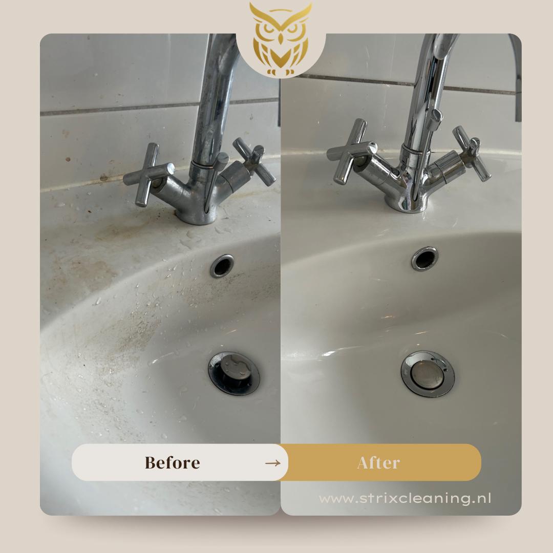 Kalkaanslag verwijderd – Wastafelreiniging Groningen
