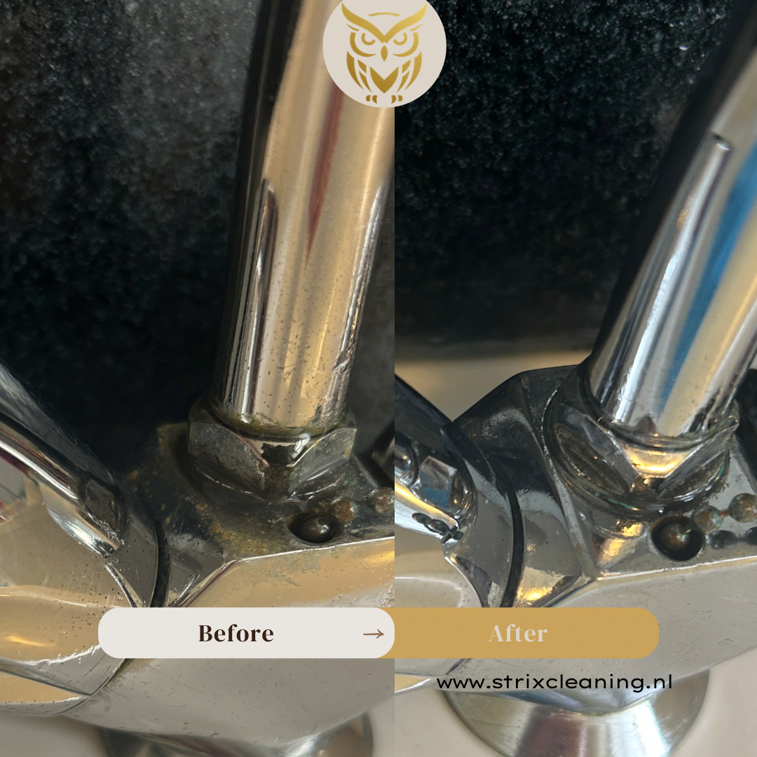 Badkamer dieptereiniging Groningen kalkaanslag kraan professioneel verwijderd
